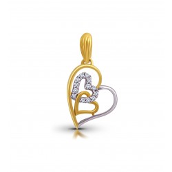 Gold Pendant A.Diamond Big Heart 1.42 gram
