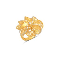 Stunning Gold Ring  Design in 18 Karat  By Amol Jewellers LLP - 3.81 gram