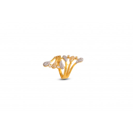 Gold Women Ring in 18 Karat 5.55 gram Design By Amol Jewellers LLP