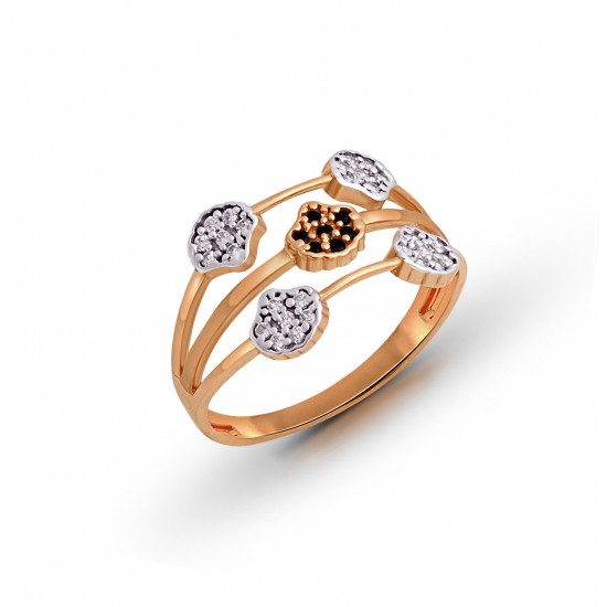 Rose Gold  Diamond  Ring  2.33 gram