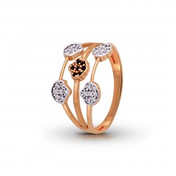 Rose Gold  Diamond  Ring  2.33 gram