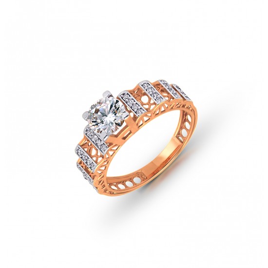 Rose Gold  Ring A.Diamond 3.09 gram