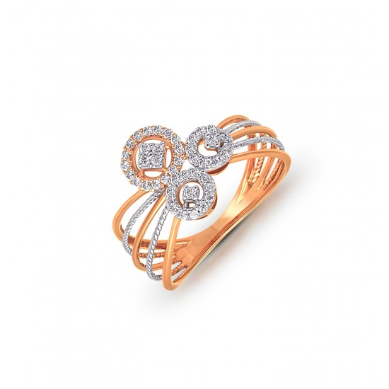 Rose Gold  Ring A.Diamond2.43 gram 