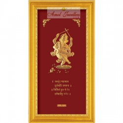 Pure 24 karat Golden Frame 2A8 Nritya Ganesha Prima Art by Amol Jewellers LLP