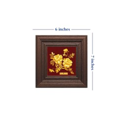 Pure 24 karat Golden Frame A7 Peony Prima Art by Amol Jewellers LLP