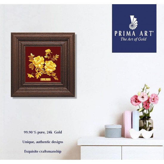 Pure 24 karat Golden Frame A7 Peony Prima Art by Amol Jewellers LLP