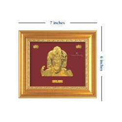 Pure 24 karat Golden Frame A7 Trimurti of Elephant Prima Art by Amol Jewellers LLP