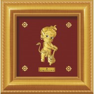 Pure 24 karat Golden Frame A8 Bal Hanuman - Prima Art by Amol Jewellers LLP