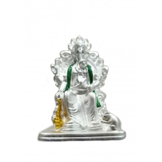 Ganesh Silver Stand Idol/ Murti  in 999 Purity - 600846826