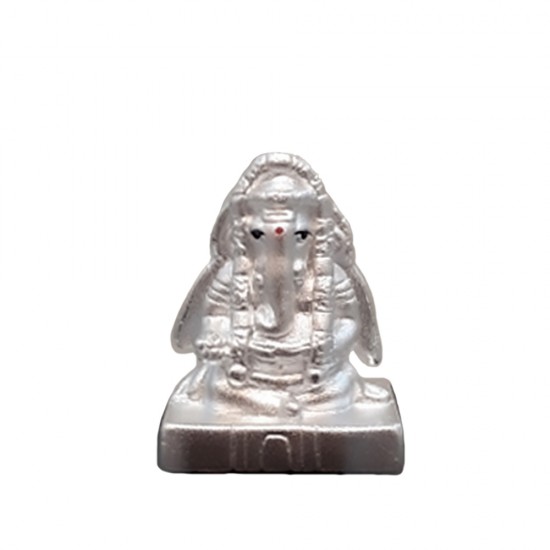 Ganesh Silver Stand Idol/ Murti in 999 Purity - 500988899