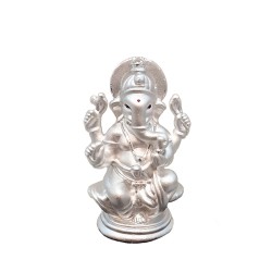 Ganesh Silver Stand Idol/ Murti in 999 Purity - 501126530