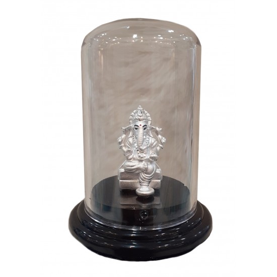 Ganesh Silver Stand Idol/ Murti in 999 Purity - 501136708