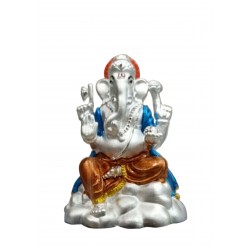 Ganesh Silver Stand Idol/ Murti  in 999 Purity - 600619775