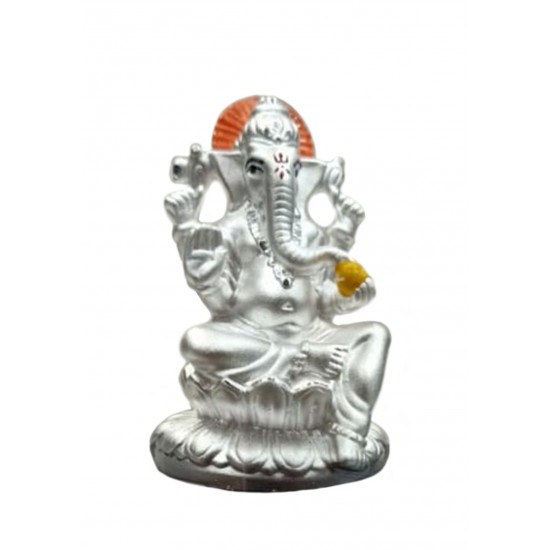 Ganesh Silver Stand Idol/ Murti  in 999 Purity - 600665804