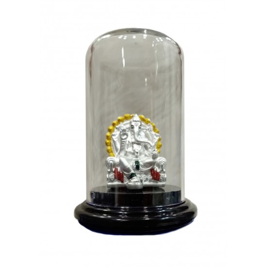 Ganesh Silver Stand Idol/ Murti  in 999 Purity - 600798492