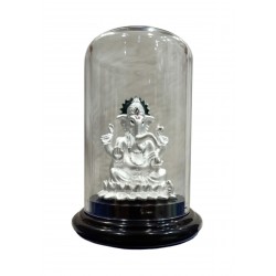 Ganesh Silver Stand Idol/ Murti  in 999 Purity - 600845443