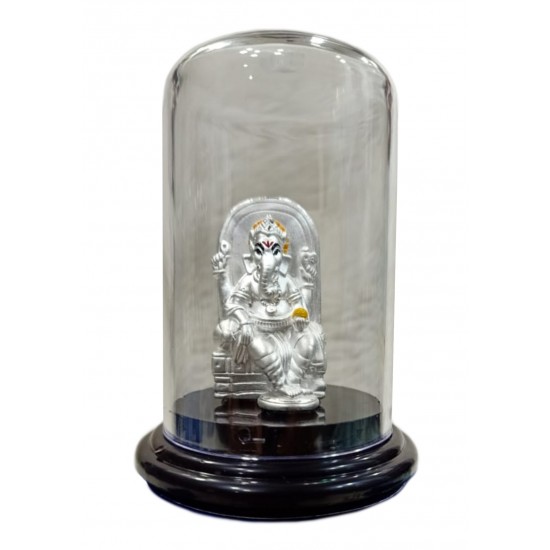 Ganesh Silver Stand Idol/ Murti  in 999 Purity - 700070964