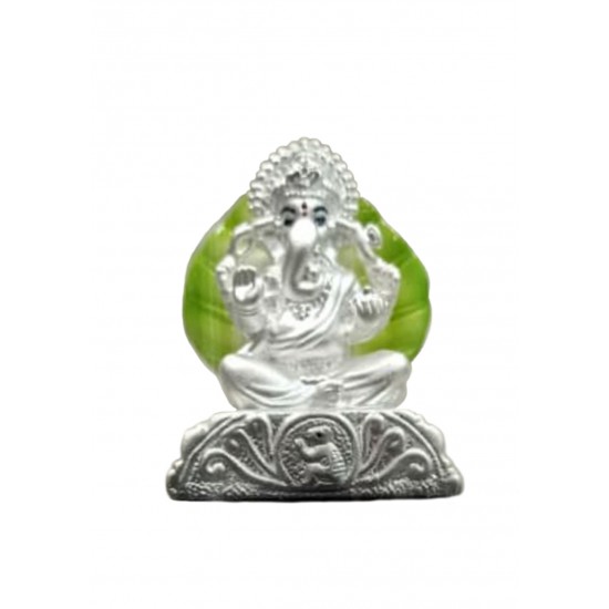 Ganesh Silver Stand Idol/ Murti  in 999 Purity - 700144629