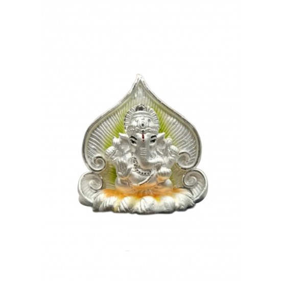 Ganesh Silver Stand Idol/ Murti  in 999 Purity - 700168358